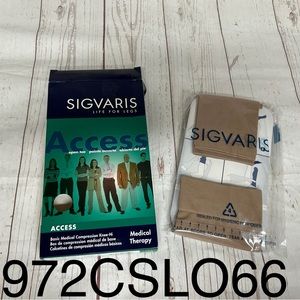 Sigvaris Compression Knee High Stockings Open Toe Small Long Crispa-972CSLO66